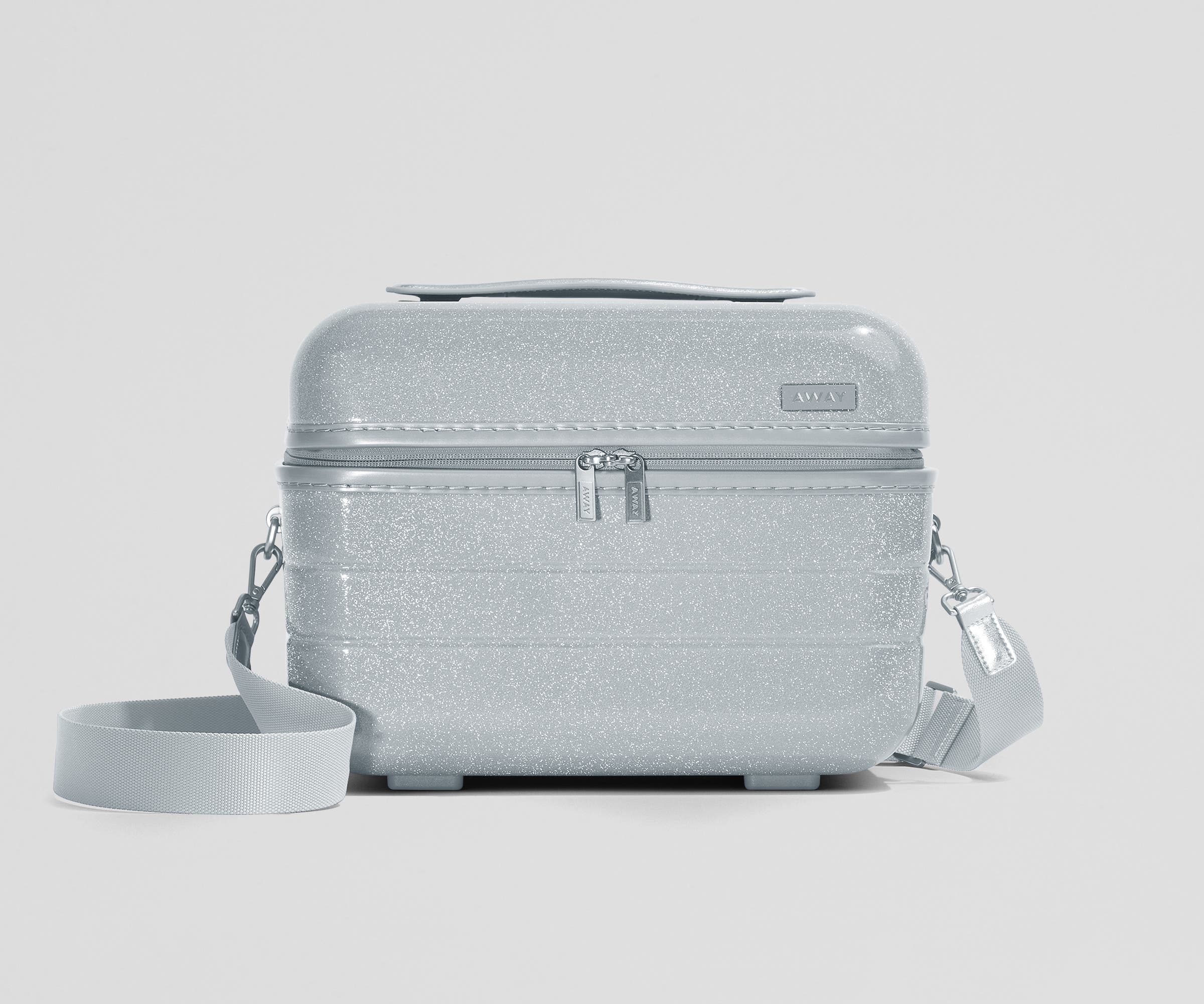 Away The Train Case Toiletry Bag - Supernova Silver