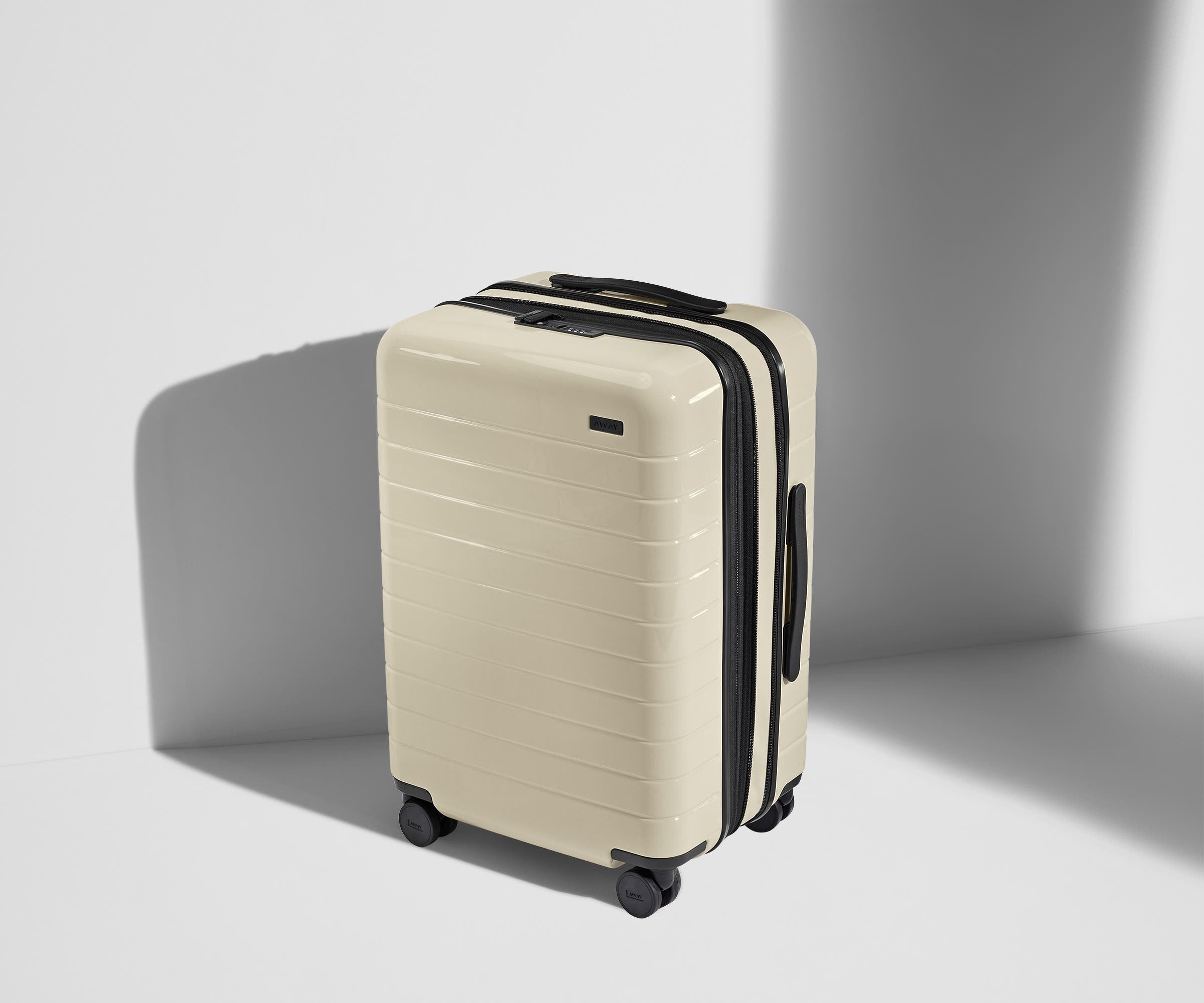 Away The Bigger Carry-On Flex Suitcase - Salt White (Gloss)