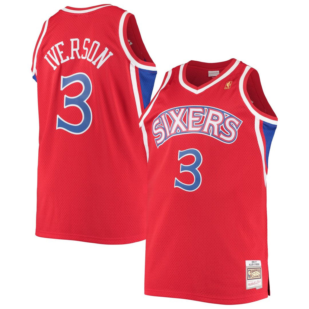 Allen Iverson Philadelphia 76ers Mitchell & Ness 1996/97 Big & Tall Hardwood Classics Swingman Jersey - Royal