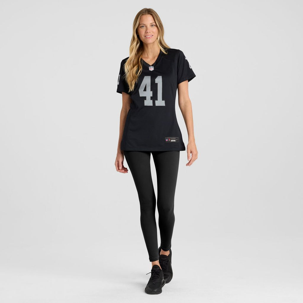 Robert Spillane Las Vegas Raiders Nike Women's Game Player Jersey - Black