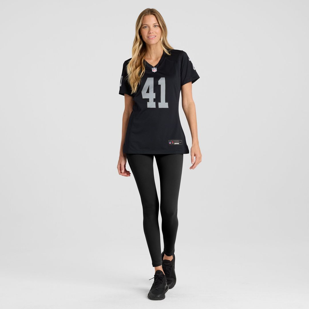 Robert Spillane Las Vegas Raiders Nike Women's Game Player Jersey - Black