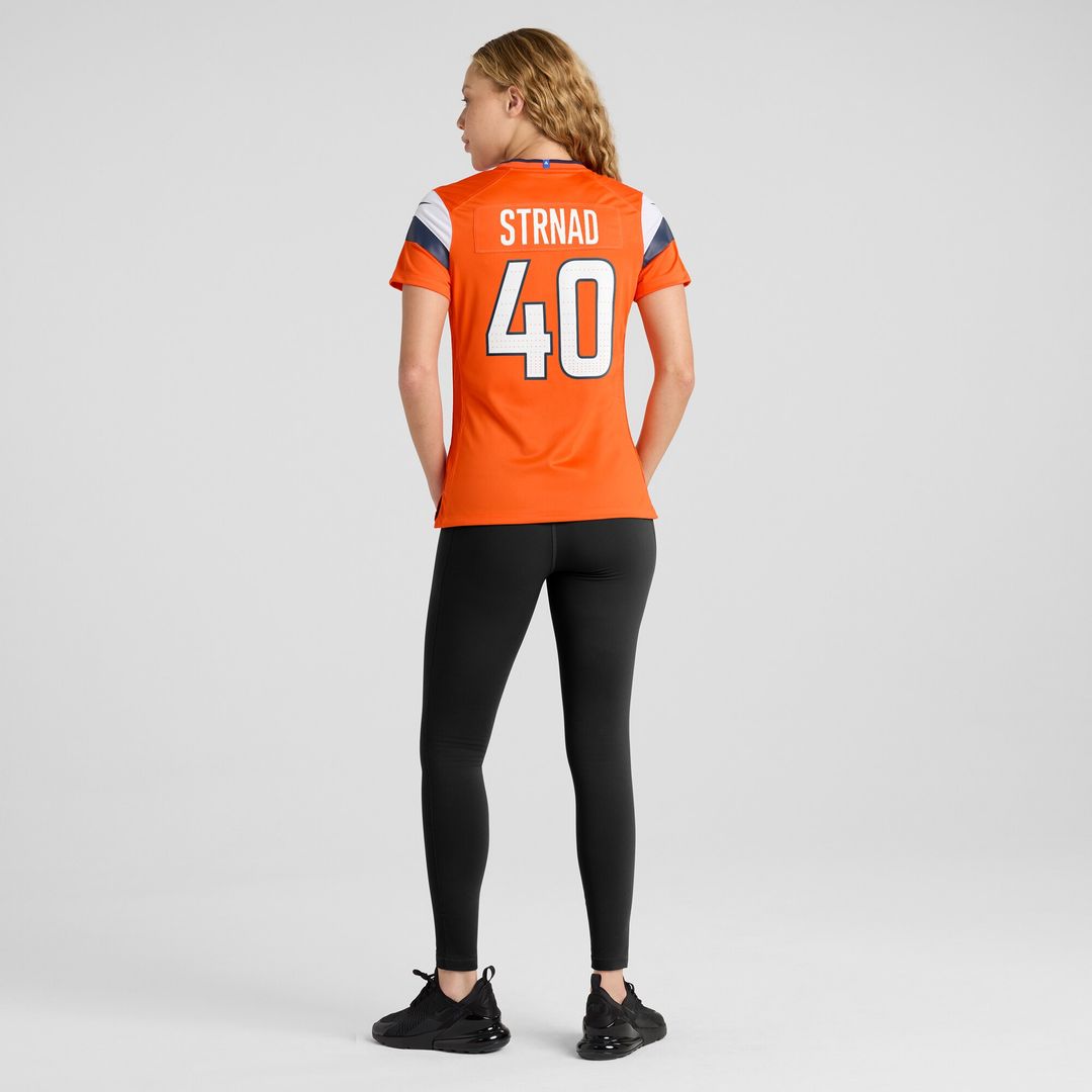 Justin Strnad Denver Broncos Nike Women's Team Game Jersey -  Orange